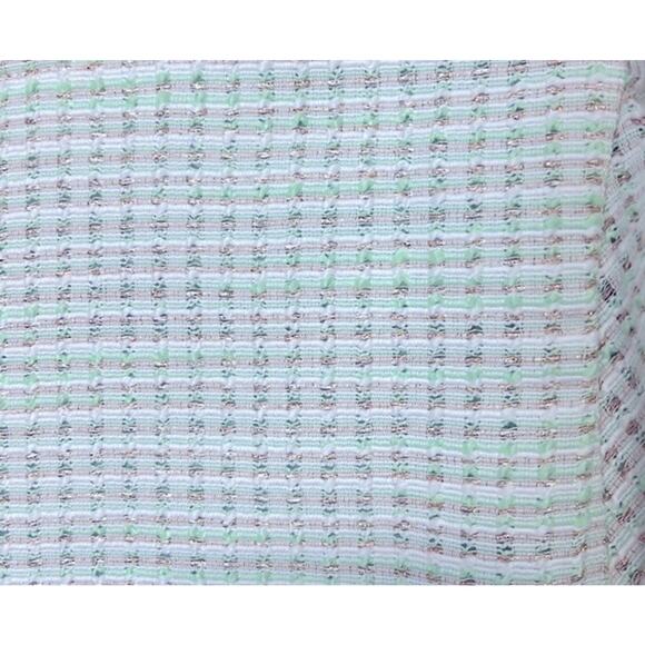 Never A Wallflower Mint Tweed V Neck Short Sleeve top NWT size XS - Picture 5 of 6